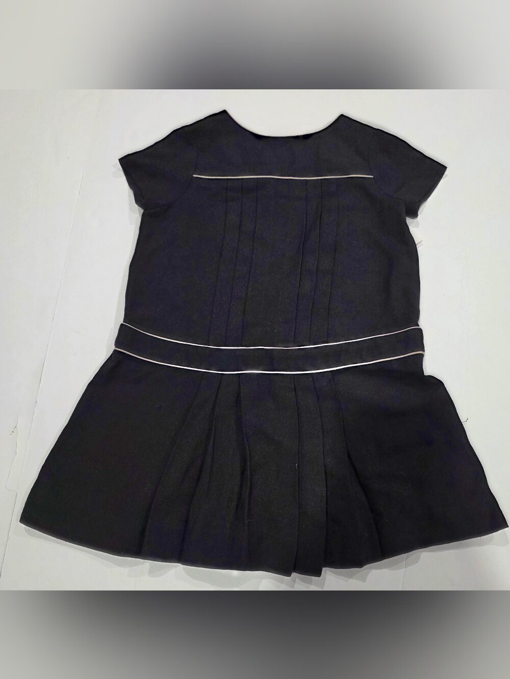 Bonpoint Black Dress with White Trim Size 4 Girls